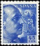Spain 1940 Franco 45 CTS Azul Edifil 926